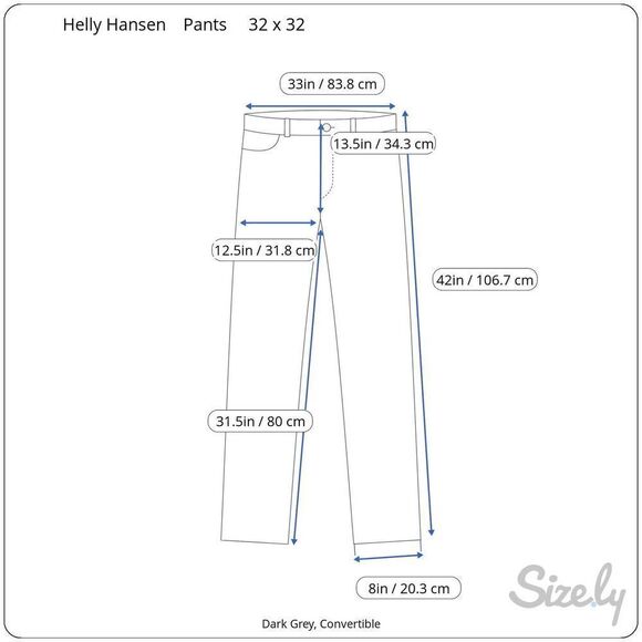Helly Hanson Grey Convertible Hiking Pants Men’s 32 x 32 - Picture 10 of 10